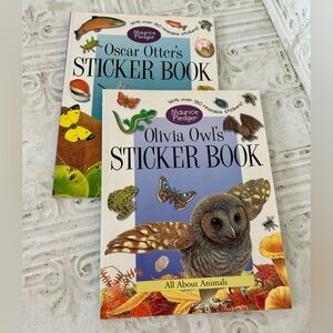Lot of 2 - Maurice Pledger’s Olivia Owl’s & Oscar Otter’s Sticker Books